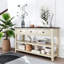 Console rustique avec 2 tablettes ouvertes et 3 tiroirs Cevat-2008820220-1955869134-1955869135