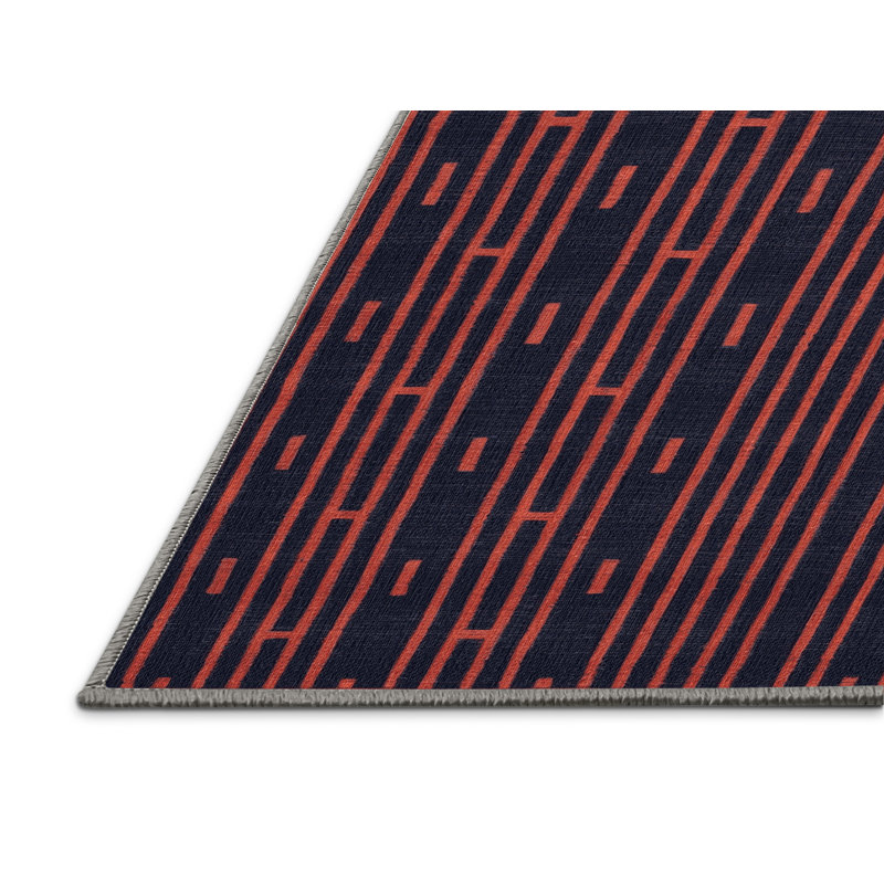 Machine Washable Trellis Purple Area Rug, Runner 2' x 4'