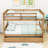 Full Over Full Wood Bunk Bed With Trundle, Ladder And Guardrails-1588554517