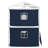 Full Size Bunk Wood House Bed With Tent, Blue+White-1857582449