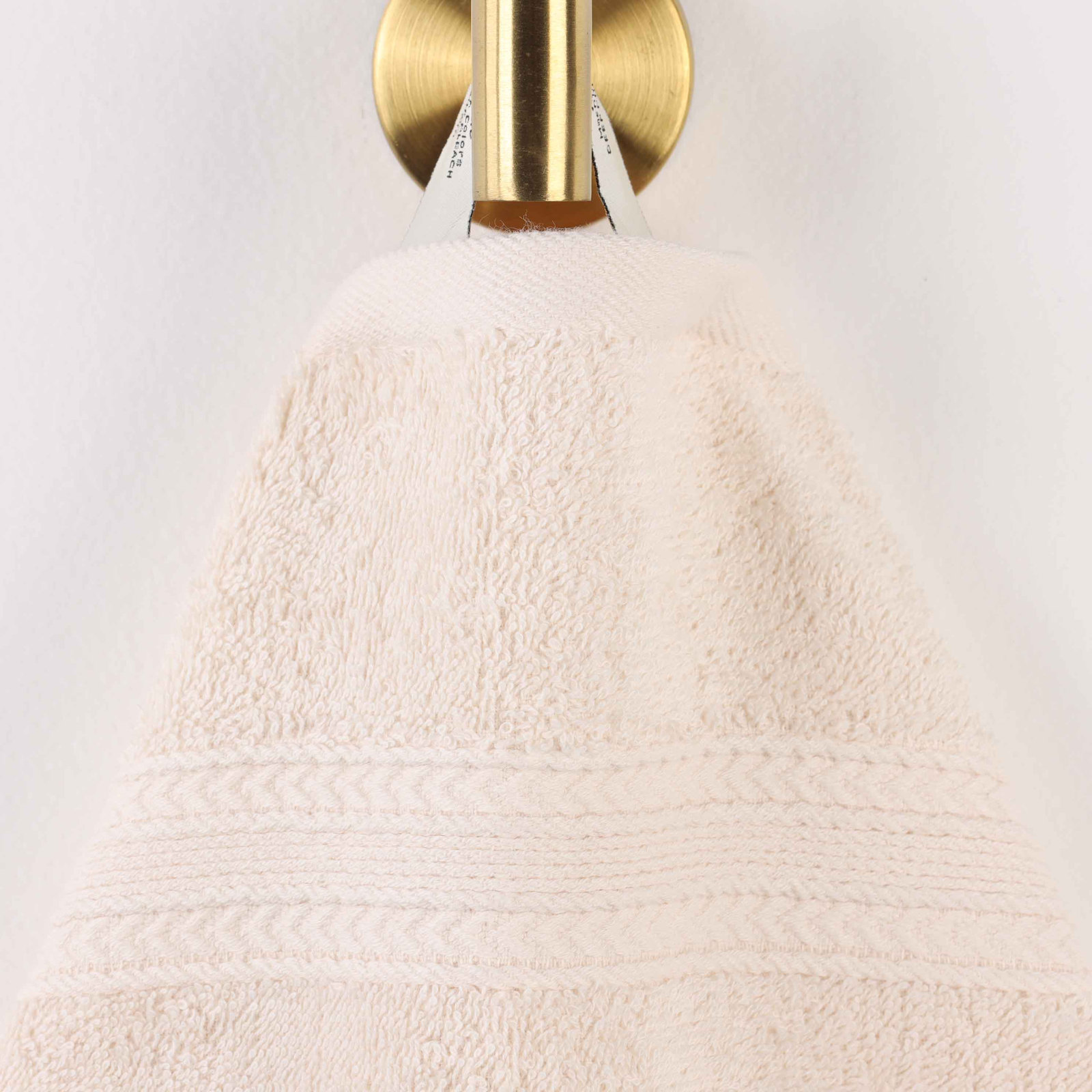 Simba Eco-Friendly Sustainable Cotton Washcloth Towel, Ivory