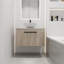 Meuble-lavabo simple mural 29,5 po avec plateau en pierre frittée Marquain