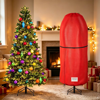 Christmas Tree Storage Bag, Heavy Duty Oxford Fabric Tear Resistant Adjustable Xmas Tree Cover with Zipper, Dustproof Storage for Assembled Artificial