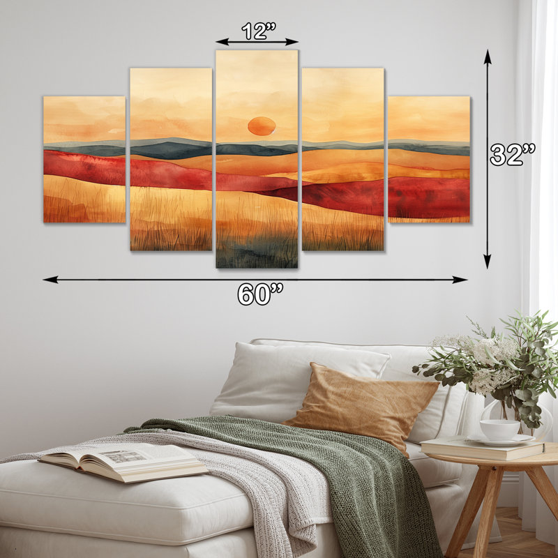 Chea - Ensemble d'art mural sur toile campagne