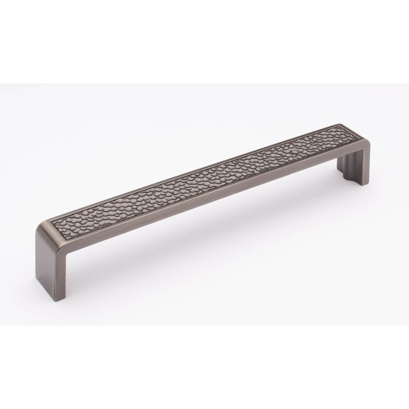 Hammered 8" Center to Center Bar Pull, Gunmetal