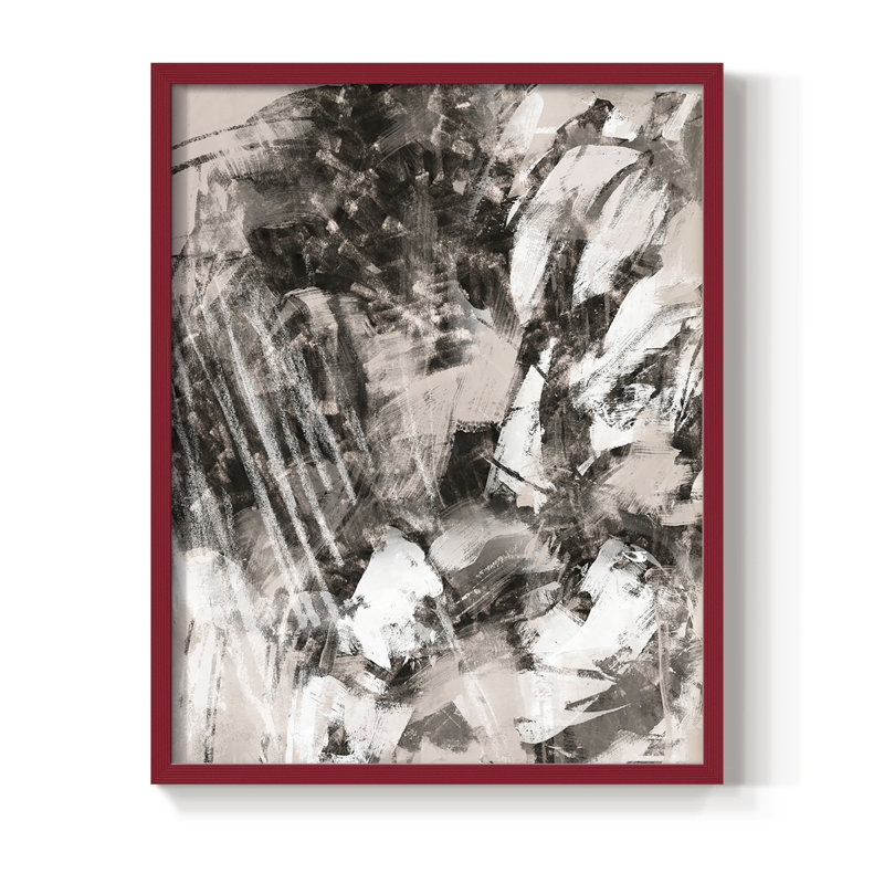 «Blush Blackboard I», reproduction encadrée - bois massif, Rouge, H 10 po x l 8 po