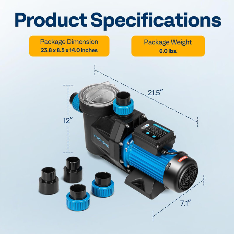 1.5 HP Self Primming Swimming Pool Pump with Timer