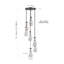 Luminaire suspendu 7 lumières en forme de goutte d'eau, hauteur réglable, lustre en fer noir avec abat-jour en verre transparent-652854556-652854546