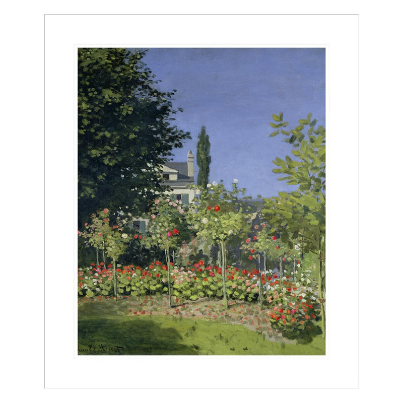 «Flowering Garden at Sainte-Adresse» par Claude Monet, impression giclée encadrée, H 27,57 po x l 23,5 po