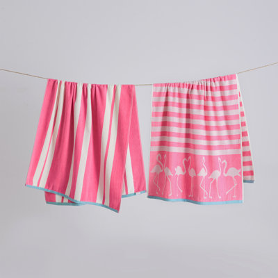 Serviettes de plage 100% jacquard 100% coton
