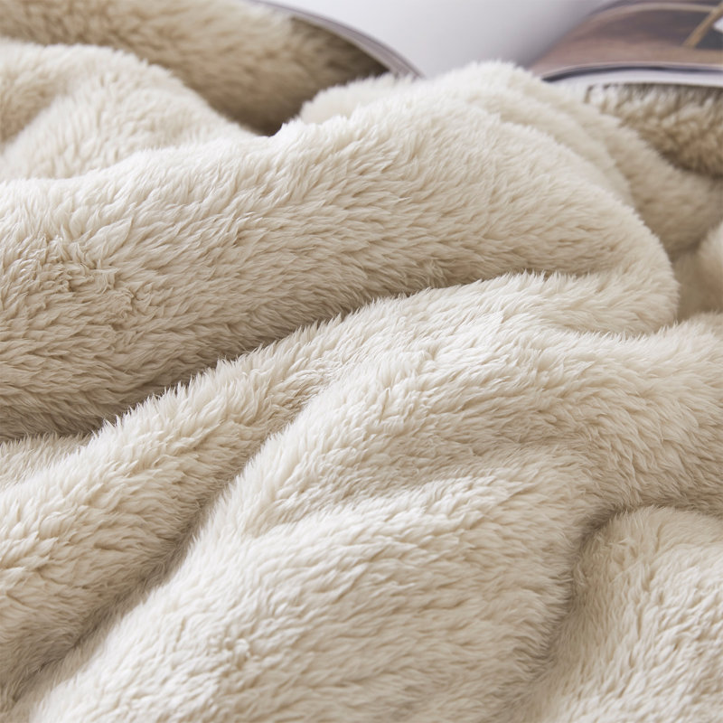 Coma Inducer Original Plush Fluffy Oversized Comforter, Queen Comforter, Beige