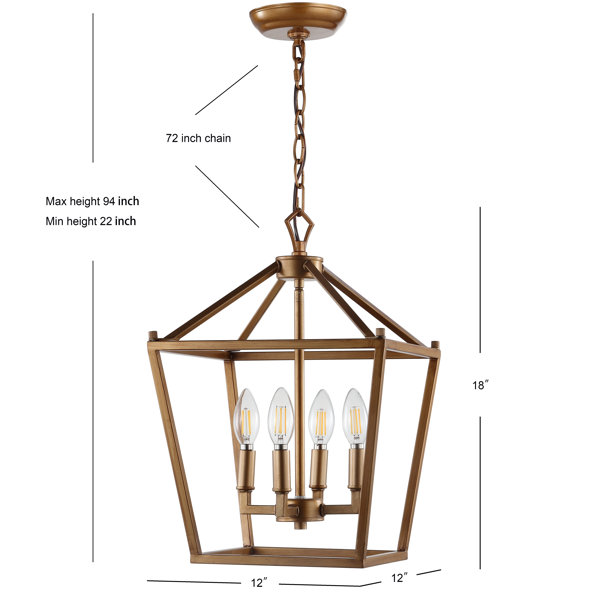 Gracie Oaks Joree 4 - Light Lantern Chandelier & Reviews | Wayfair