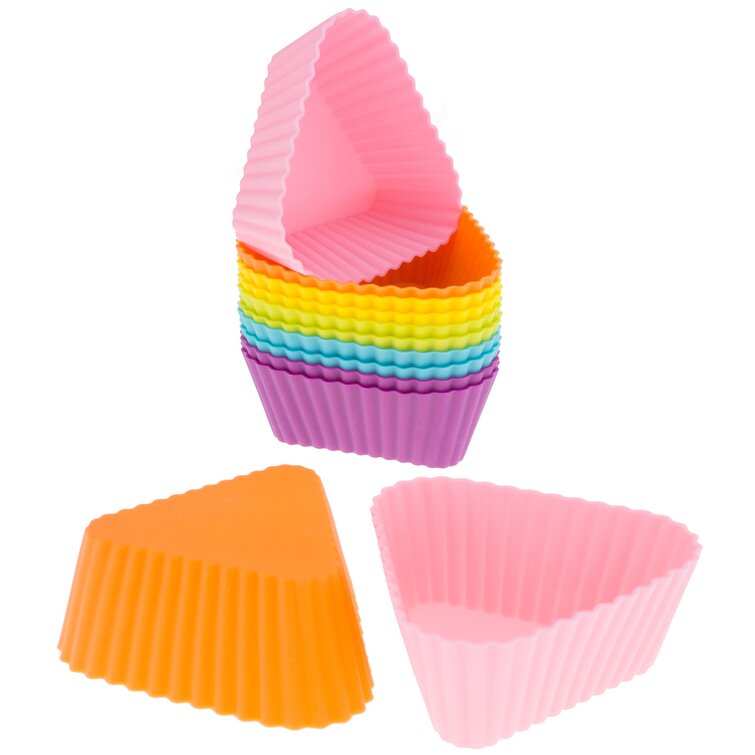 Freshware Silicone Baking Cups [24-Pack] Reusable Cupcake Liners