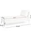Chaise longue polyvalente en tissu de 66 po de profondeur x 29,5 po de largeur, 32,5 po de hauteur et lisse et P 64,16 po