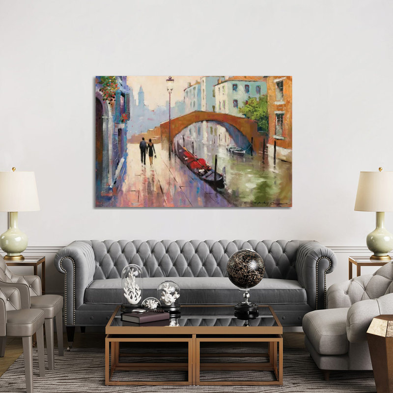 Venice Twilight par E.A. Orme - peinture sur toile tendue, H 40 po x l 60 po x 1,5 po