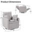 Fauteuil inclinable manuel pivotant de 34,3 po-1485005378