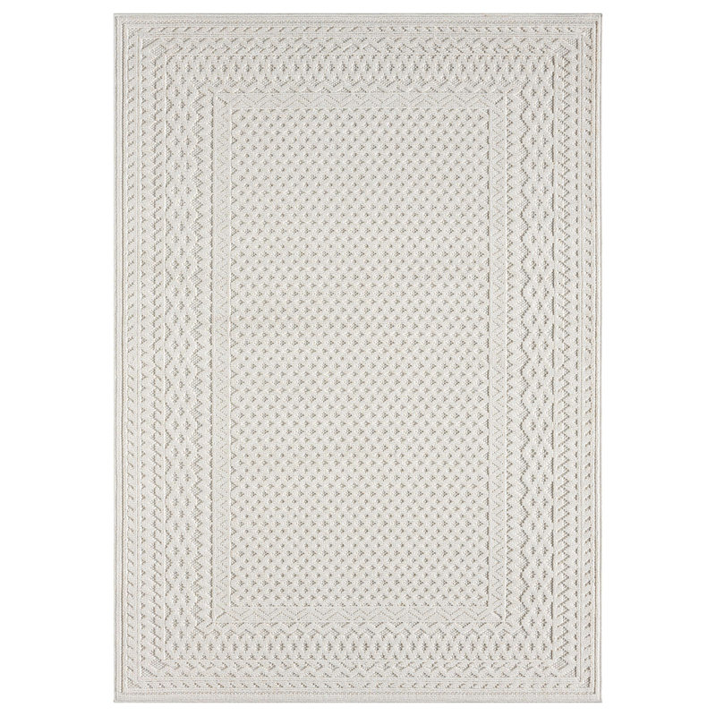 Textured Border Power Loomed Indoor/Outdoor Rug, Rectangle 2'3" x 3'3"