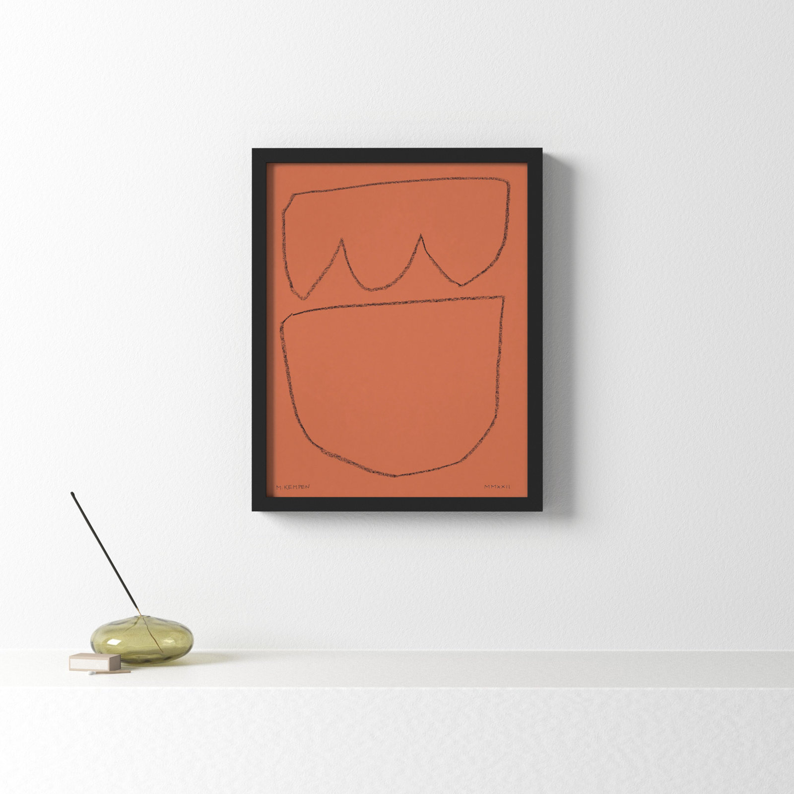 Freya "Earth 2" Print, Black Framed, 16" W x 20" H