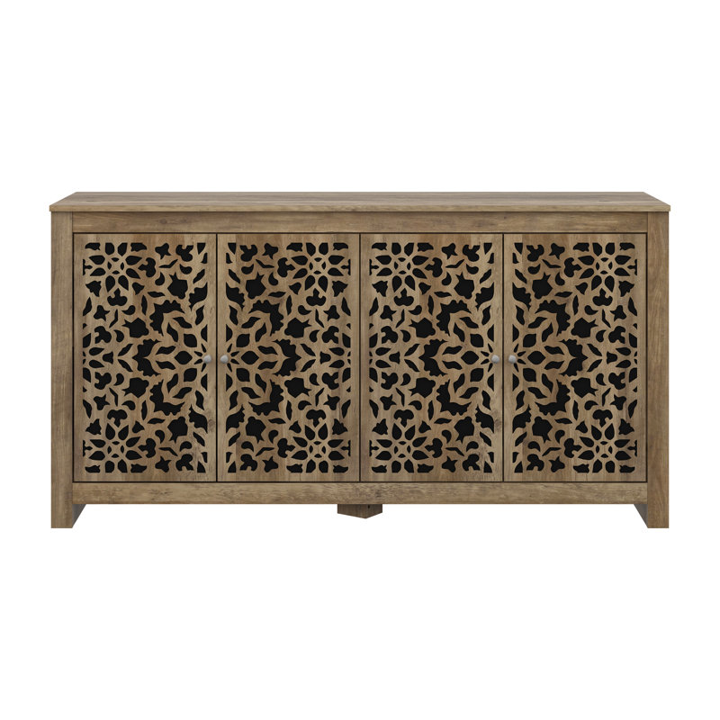Culbreath Arrastia 4 Door Wide Sideboard, Knotty Oak