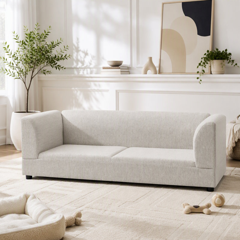 Canapé confortable surdimensionné pour chiens de taille moyenne / grande, Beige
