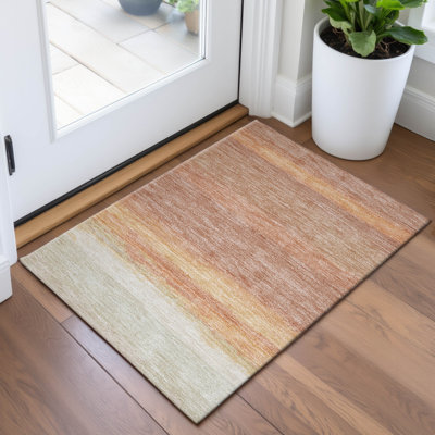 Premium Machine Washable Alijah AMF1272 Stripes Rug