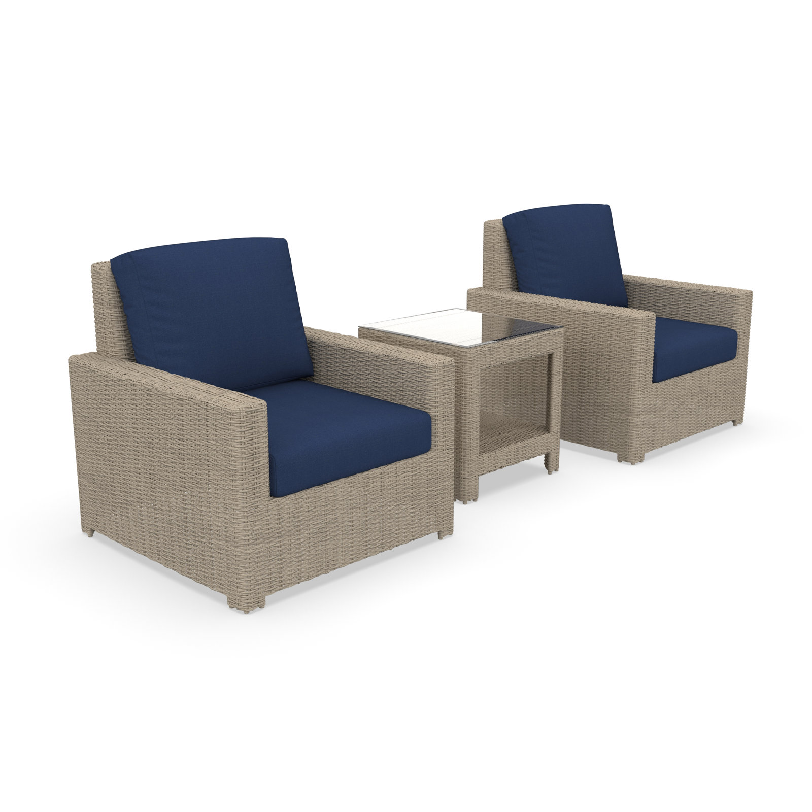 Henri 2-Person Sunbrella® Patio Seating Group, Canvas Navy