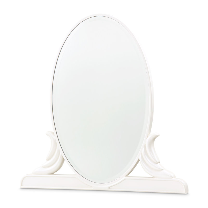 La Marisia Vanity & Mirror Set - Creamy Pearl