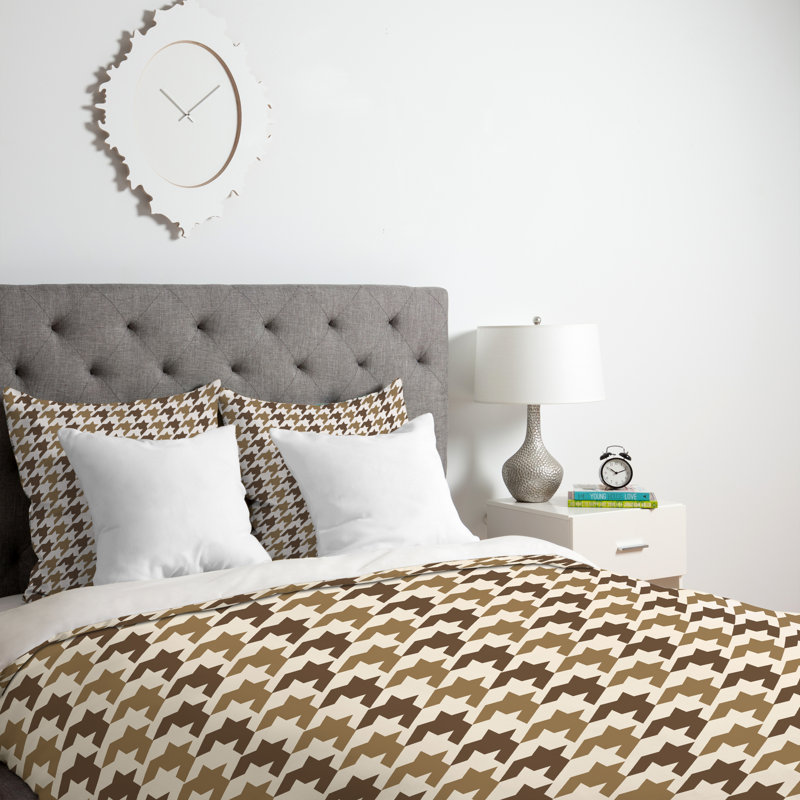 Housse de couette houndstooth, Housse de couette pour lit simple