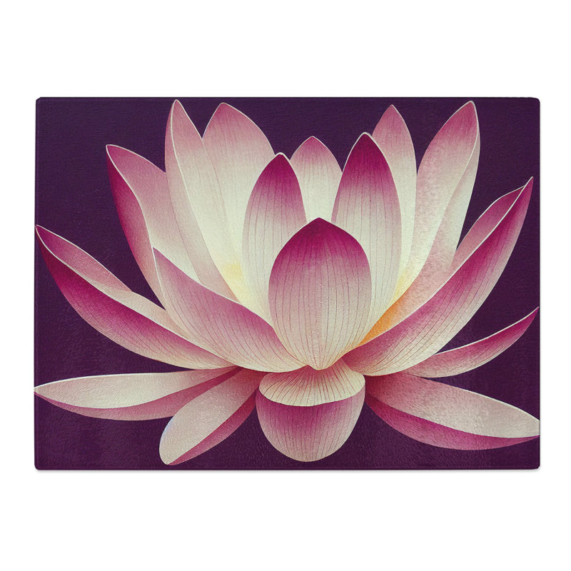 Hypnotic Lotus Flower  Glass Chopping Board