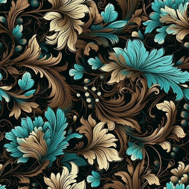 Polyester Comforter, Brown/Turquoise Floral, King Comforter