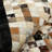 Brown Cowhide Patchwork Rug With Black Border-1675318952