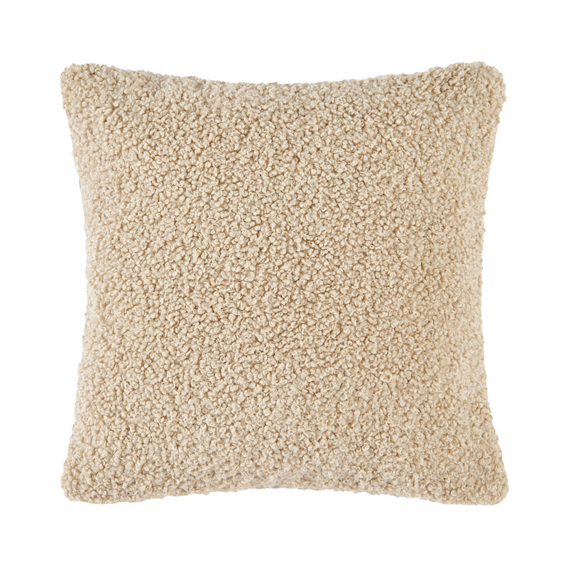 Coussin Teddy Teddy, Crème, crème, H 27 po x l 27 po