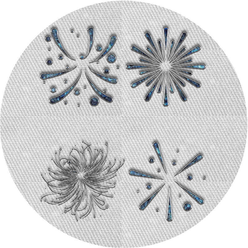 Tapis gris/zone noire à motifs, Rond 3 pi