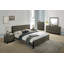 Ensemble de chambre avec grand lit 6 pièces en bois gris antique antique, commode, miroir, 2 tables de chevet, commode-1278857000-1278857001