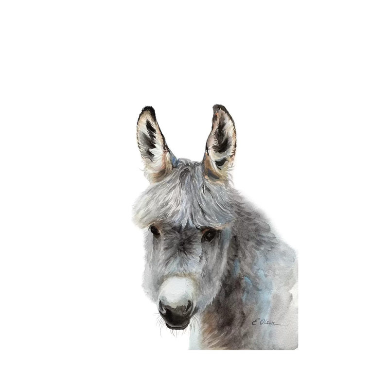 Baby Donkey - Wrapped Canvas Painting, 66.04 cm H x 45.72 cm W x 3.175 cm D
