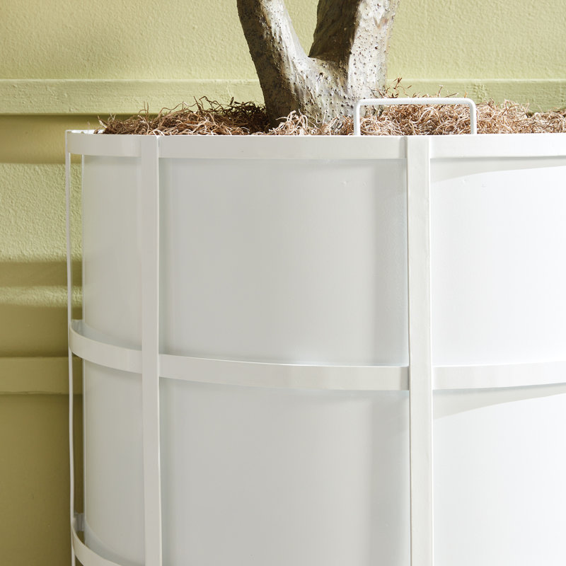 Odelia Round Planter, 31" H x 25" W x 13" D, White
