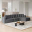 Ensemble de canapé modulaire en chenille de 131,1 pouces, canapé incurvé moderne en forme de nuage, comprenant 10 coussins, canapé d'angle en tissu de salon, canapé modulaire en L (méridienne droite)-599992915-599992916