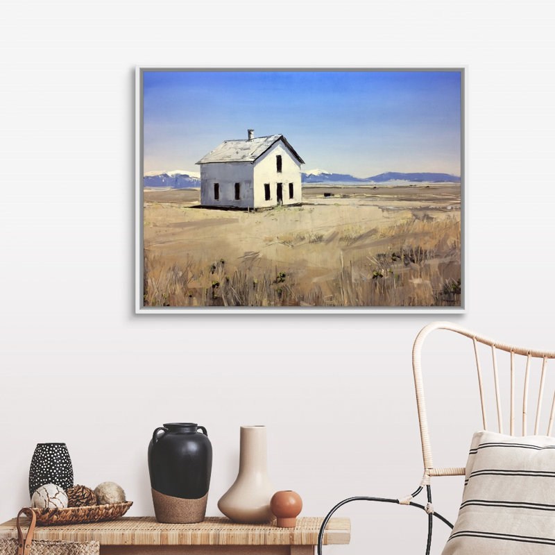" Colorado House " by David Shingler Painting Print, White Framed, 32" H x 42" W x 1.75" D