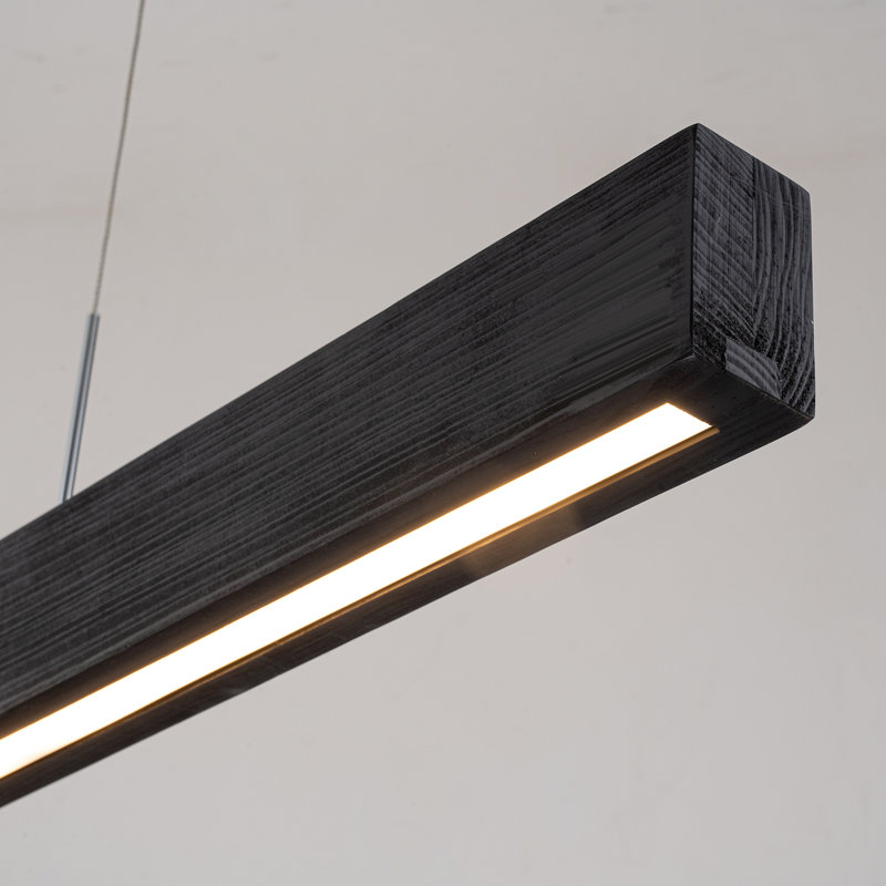 1 - Light LED Pendant, 1.96” H x 41.8” W x 3.15” D, Black
