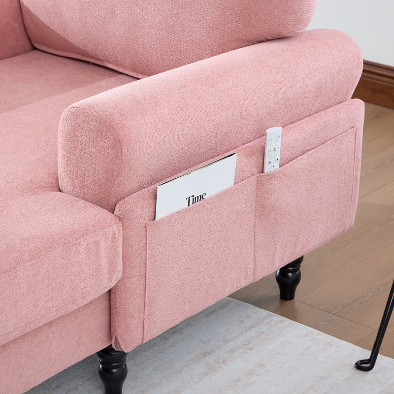 Canapé inclinable Chenille, Rose