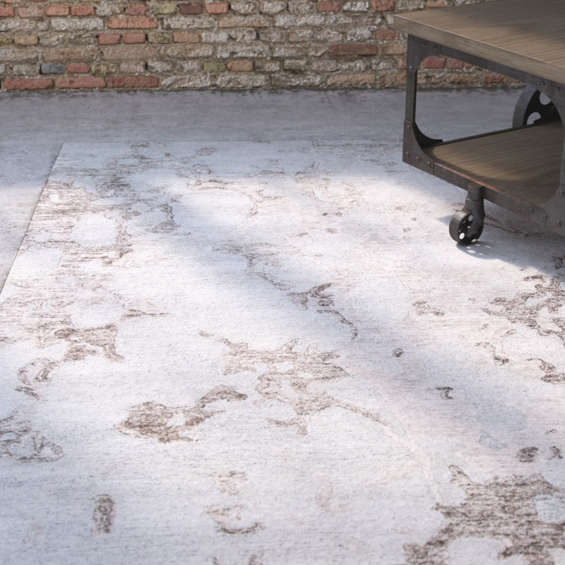 Tapis gris touffeté à la main Gracie-Anne, Rectangle 7 pi 6 po x 9 pi 6 po