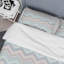 Ensemble de housse de couette en microfibre bleu / brun / gris 3 pièces
