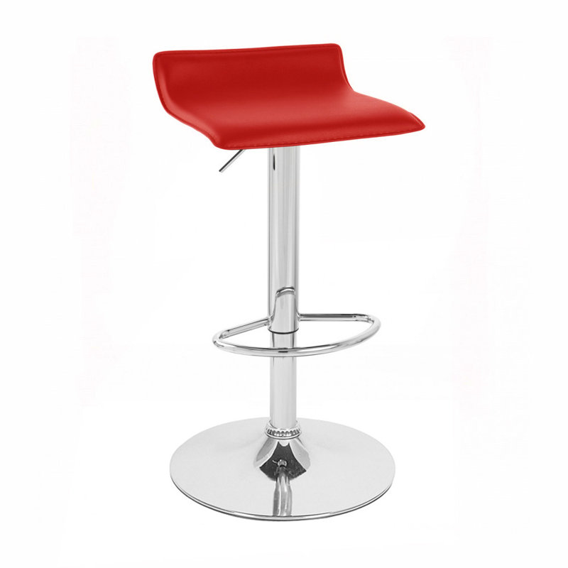 Tabouret de bar rotatif à hauteur ajustable Holderness, Rouge