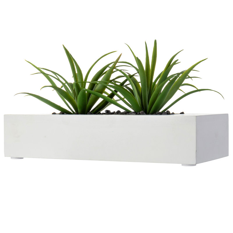 2 - Piece Artificial Onion Grass in Planter Set
