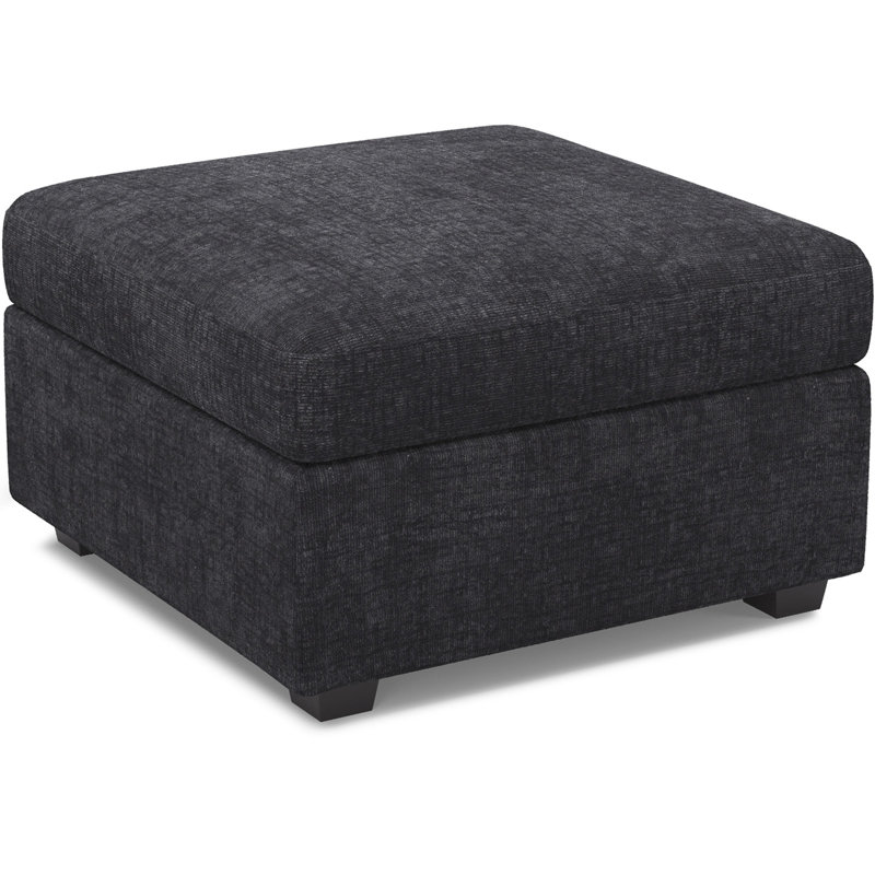 Repose-pieds avec rangement en chenille de 29,9 po Hymes, Noir