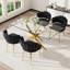 Ensemble de table de salle à manger rectangulaire moderne en verre avec chaises en velours-1056498408-1050451931-1050451929