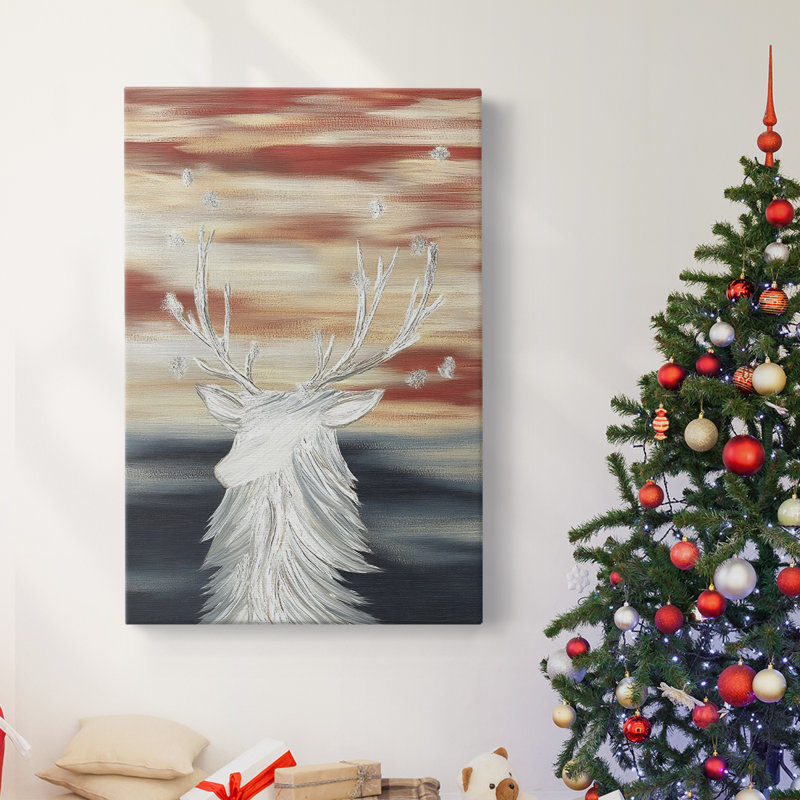 Art des Fêtes de Noël - Toile tendue avec châssis CCDVVII, H 12 po x l 8 po