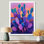 Cactus mauve et bleu, coucher de soleil Vibes I - décoration murale cactus floral