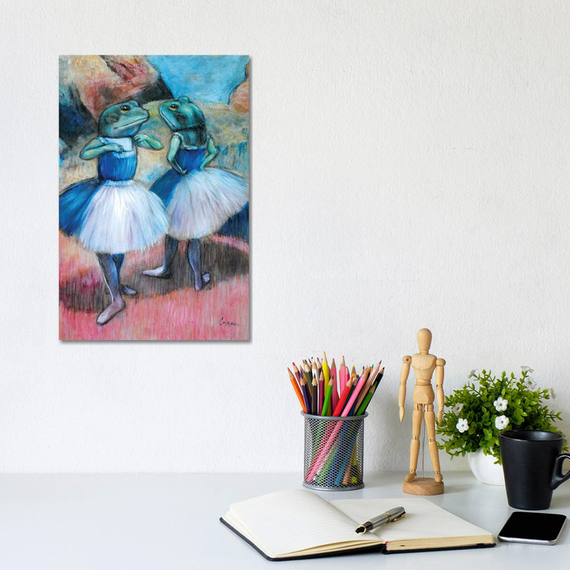 Frogs by Melinda Copper - Wrapped Canvas Gallery-Wrapped Canvas Giclée, 30.48cm H x 20.32cm W x 1.905cm D