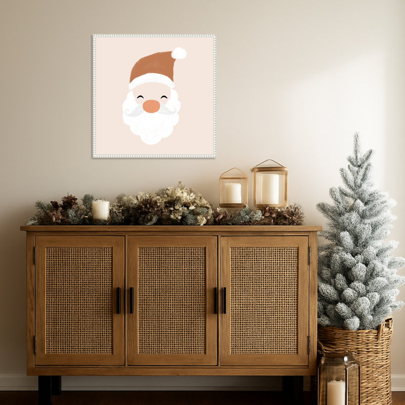 Père Noël par Orara Studio, reproduction d'art sur toile encadrée, H 22 po x l 22 po